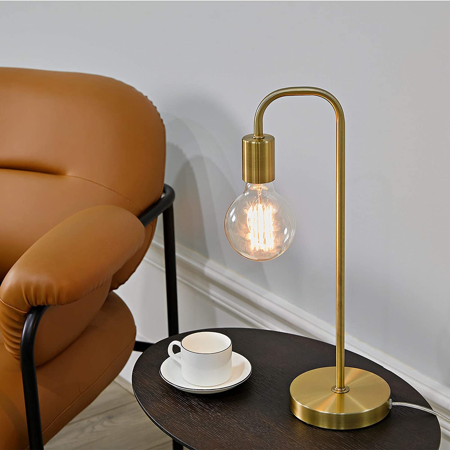 Holden 18" Table Lamp, Matte Brass